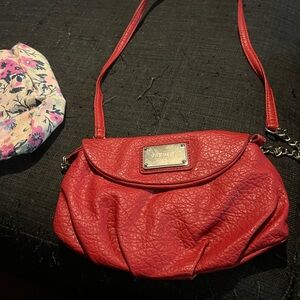 Nine West Red Crossbody Bag with Textured Leather Finish